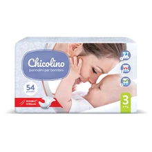 Chicolino підгузники дитячі 3 (4-9кг) 54шт JUMBO: Тип Підгузки