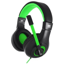 Наушники Gemix N3 Black/Green: Тип конструкции полноразмерные