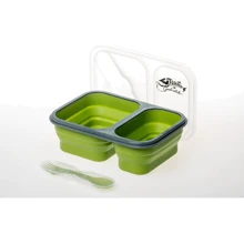 Контейнер Tramp 2 отсека силиконовый (900ml) с ловилкой Olive (TRC-090-olive): Производитель Tramp
