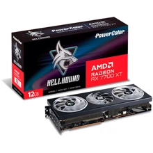 Видеокарта PowerColor Hellhound AMD Radeon RX 7700 XT 12GB GDDR6 (RX 7700 XT 12G-L/OC): Объем памяти, Гб 12