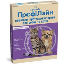 Ошейник антиблошиный Природа ПрофиЛайн для собак и кошек фиолетовый 35 см (PR241022): Тип Ошейники