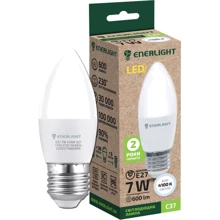 Светодиодная лампа LED ENERLIGHT С37 7Вт 4100K E27: Тип цоколя E27