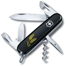 Мультитул Victorinox Spartan Ukraine 91мм/12 функций/черный /Колоски пшеницы желтые (1.3603.3_T1330u): Тип мини-мультитул