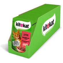 Влажный корм Kitekat Natural Vitality для кошек с говядиной в соусе 28х85г (3065890144910): Тип паучи