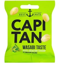 Арахис жареный соленый со вкусом васаби Capitan 30 г (4820240031949): Вес нетто 30 г