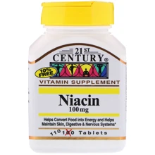 21st Century Niacin 100 mg 110 Tablets: Тип Витамин B