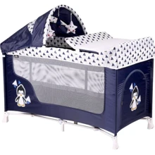 Манеж Lorelli SAN REMO 2L+ (blue/white penguin): Тип кроватка-манеж