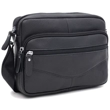 Чоловічі сумки через плече Borsa Leather чорна (K1089bl-black): Стать Мужской