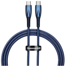 Кабель Baseus Cable USB-C to USB-C Glimmer Series Fast Charging 100W 1m Blue (CADH000703): Тип USB-C - USB-C
