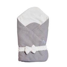 Конверт-плед Twins Cotton с бантиком 80х80 см серый (1418-TС-101): Производитель Twins