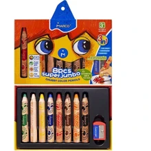 Карандаши акварельные Marco 1800-8СВ 8 цв Jumbo Chubby color: Тип Акварельные