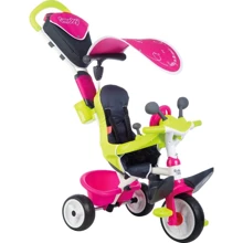 Велосипед Smoby Toys Беби Драйвер трехколесный с козырьком и багажником розовый (741201): Тип Велосипед-коляска