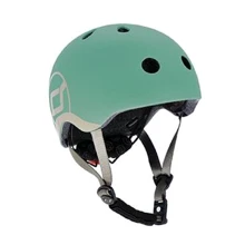 Шлем защитный детский Scoot&Ride серо-зеленый, с фонариком, 45-51см (XXS/XS): Производитель Scoot&Ride