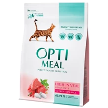 Сухой корм Optimeal Adult Cats для взрослых кошек со вкусом телятины 0.3 кг 200+100 г (4820215362566): Тип Сухой корм