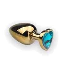Анальная пробка, Gold Heart Topaz, M: Для кого Унисекс