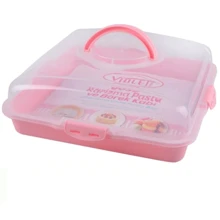 Тортовниця Violet House 0036 Каризму Pink квадратна 13х38х38см (0036 Каризму Pink квадратна с/к): Виробник Violet House