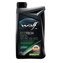 Моторное масло WOLF ECOTECH 0W16 SP/RC G6 XFE 1Lx12: Тип Синтетическое