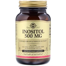 Solgar Inositol, 500 mg, 100 Veggie Caps Інозітол: Тип вітамін B