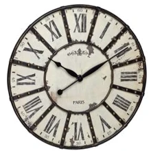 Настінні годинники TFA Vintage XXL античний стиль метал d 600x50 мм (60303902): Виробник TFA