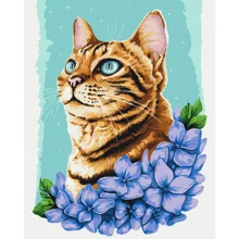 Картина по номерам Brushme Лазурный котик © Anna Kuly 40х50 см (BS53584): Производитель Brushme