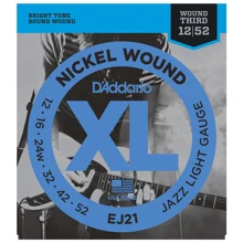 Струна для гитар Струны D`ADDARIO EJ21 XL JAZZ LIGHT 12-52: Тип Комплект струн