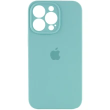 Чехол для iPhone Mobile Case Silicone Case Full Camera Protective Marine Green for iPhone 15 Pro Max: Цвет зеленый