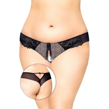 Женские стринги SoftLine G-String 2435, Plus Size, XL (black panther): Для кого Для женщин