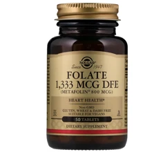 Solgar Folate (As Metafolin) 800 mcg 50 Tablets: Тип Витамин B