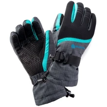 Женские горнолыжные перчатки Iguana Kano W (KANO W-TOTAL ELIPSE/BLU MELANG) L-XL серые: Пол Женский