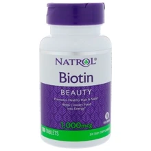 Natrol Biotin 1000 mcg 100 Tabs Биотин: Тип Витамин B