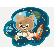Картина по номерам Brushme Космический медвежонок 30х40 см (KBS0092): Производитель Brushme