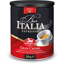 Кофе молотый Saquella Bar Italia Gran Crema 250 г (8002650000906): Вид напитка кофе молотый