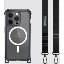 Чехол для iPhone SwitchEasy Odyssey M + Strap Rugged Utility MagSafe Case Metal/Black (MPH56P173EC23) for iPhone 15 Pro: Цвет черный