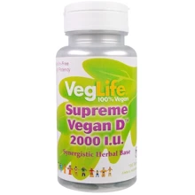 VegLife Supreme Vegan D, 2000 I.U., 100 Tablets (VGL-87031): Тип Витамин D
