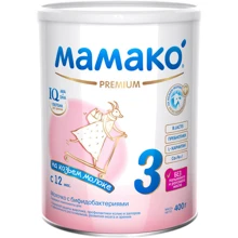 Дитяча Суміш Мамака 3 PREMIUM 12+ міс, 400 г (4670017090491): Тип Суміші молочні