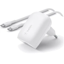 Зарядное устройство Belkin USB-C Wall Charger Home Charger 30W White with USB-C Cable (WCA005VF1MWH-B6): Кабель в комплекте USB-C