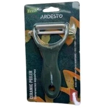 Овощечистка Ardesto Fresh 13.5х7.8 см (AR8340GR): Лезвие Камни из карбида и керамики