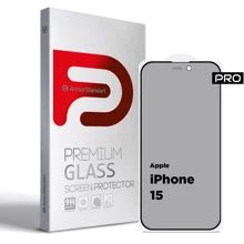 Защитное стекло для iPhone ArmorStandart Tempered Glass Pro Anti-spy Matte Black for iPhone 15 (ARM73171): Тип защиты экрана на экран