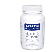 Pure Encapsulations Vitamin D3 VESIsorb 60 caps Вітамін D3 (PE-01396): Тип вітамін D