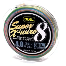 Duel Super X-Wire 8 Eight 300m 0.342mm 27kg Multicolor # 4: Тип Шнур