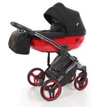 Универсальная коляска 2 в 1 Junama Diamond S-line 01, черный с красным (JD-SL-01): Тип коляски Универсальная коляска (2-в-1)