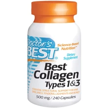 Doctor's Best Best Collagen Types 1 & 3 500 mg 240 Caps Колаген 1 і 3 типу: Тип колаген