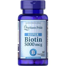 Puritan's Pride Biotin 5000 mcg 60 Caps Біотин: Тип вітамін B