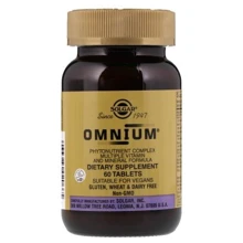Solgar Omnium Phytonutrient Complex Multiple Vitamin and Mineral Formula 60 Tabs Мультивитамины и минералы Омниум с железом: Тип Мультивитамины