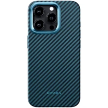 Чехол для iPhone Pitaka MagEZ Case Pro 4 Twill 1500D Black/Blue (KI1508PPA) for iPhone 15 Pro: Цвет синий