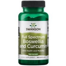 Swanson Full Spect Boswellia and Curcumin Босвеллія та куркумін 60 капсул: Тип Куркума (Куркумин)