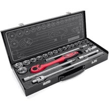 Профессиональный набор инструментов 1/2", 25ед INTERTOOL ET-6025: Назначение набора универсальный