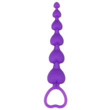 Анальний ланцюжок Chica Heart Booty Beads-Purple, 291353: Для кого унісекс