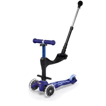 Самокат Micro серії Mini 3in1 Deluxe Plus LED - Синій (до 50 kg, до 20 kg з сидінням, 3-х колісні (MMD145)): Кількість коліс 3
