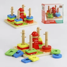 Сортер 4FUN Game Club Wood геометричні фігури (79996): Тип сортер